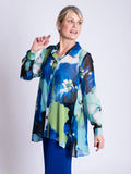 Cobalt/Multi Florence Blossom Print Blouse