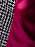 Grey Coat with Houndstooth Collar