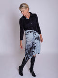 Black/Silver Grey Bamboo Print Coatigan