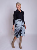 Black/Silver Grey Bamboo Print Coatigan