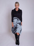 Black/Silver Grey Bamboo Print Coatigan