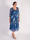 Bluebird Floral Print Silk Devoree Pixie Coat