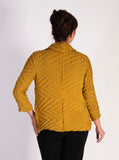 Mustard Textured Timeless Waterfall Shrug