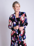 Black/Multi Tulip Print Jersey Cardigan