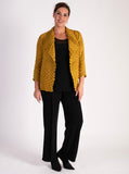 Mustard Textured Timeless Waterfall Shrug