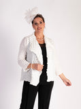 White Textured Waterfall Timeless Shrug