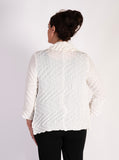 White Textured Waterfall Timeless Shrug