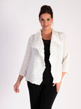 White Textured Waterfall Timeless Shrug