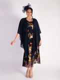 Dark Navy Chiffon Shawl