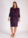 Damson Plissé Mock Jacket Dress - Black Friday Comes Early