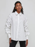 Milk Puffy Sleeve Blouse