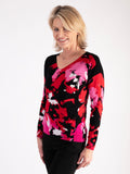 Black/Red Roses Jumper