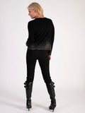 Black Diamanté Trimmed Knitted Jacket