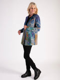 Sky/Lilac Abstract Print Marl Jersey Cardigan