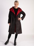 Red/Black Reversible Long Opera Coat