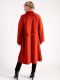 Luxury Pumpkin Cashmere Wool Mix Long Coat  - Promotion Until 31st October 2024