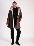 Latte/Chocolate Zip Front Reversible Raincoat - Promotion until 1st November 2024