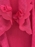 Candy Pink Pleated Elegance Dress