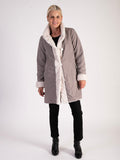 Ecru Faux Fur Reversible Coat