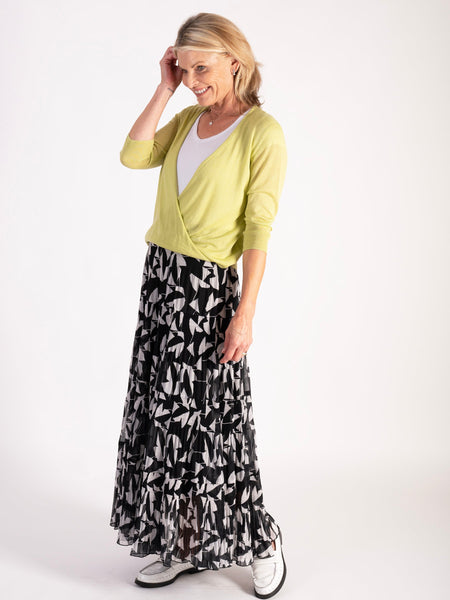 Lime Multiway Silk Mix Cardigan – Versatile Luxury