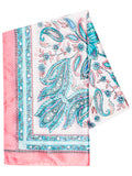 Pink/Multi Silky Textured Paisley Print Scarf