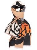Orange/Black Oversized Floral Scarf