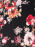 Black/Multi Floral Bouquet Scarf
