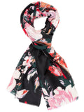 Black/Multi Floral Bouquet Scarf