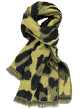 Lime/Black Leopard Print Heavyweight Scarf