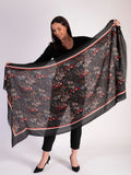 Black/Multi Forest Flowers Scarf