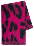 Fuchsia/Black Leopard Print Heavyweight Scarf