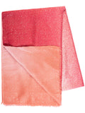 Ruby/Pink Ombre Scarf with Gold Foil Highlights