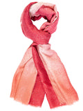 Ruby/Pink Ombre Scarf with Gold Foil Highlights