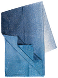 Blue Ombre Scarf with Gold Foil Highlights