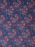 Navy/Multi Floral and Vine Print Scarf