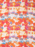 Pink/Orange Watercolour Tie Dye Print Cotton Scarf