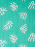 Jade Palm Leaf Print Cotton Scarf