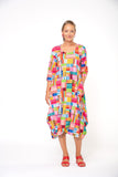 Pink/Multi Holiday Patchwork Bubble Premium Jersey Dress