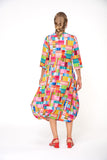 Pink/Multi Holiday Patchwork Bubble Premium Jersey Dress