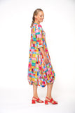 Pink/Multi Holiday Patchwork Bubble Premium Jersey Dress