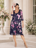 Violetta Rose Print Satin Devoree Pixie Coat