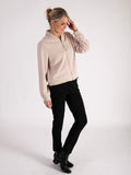 Champagne Bomber Jacket with Diamanté Zip Detail