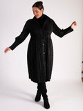 Black Long Pleated Coat