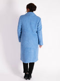 Cornflower Blue Soft Textured Wool Mix Coat - Black Friday Promotion