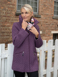 Hyacinth Cable Embroidered Quilted Coat