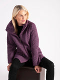 Hyacinth Cable Embroidered Quilted Coat