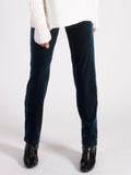 Teal Stretch Velvet Trouser