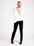 Teal Stretch Velvet Trouser