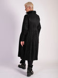 Black Long Pleated Coat