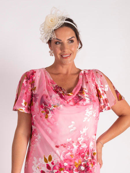 Ivory Swirls & Loops Fascinator with Lace and Pearl Trim